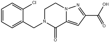 5-(2-CHLOROBENZYL)-4-OXO-4,5,6,7-TETRAHYDROPYRAZOLO[1,5-A]PYRAZINE-2-CARBOXYLIC ACID Struktur