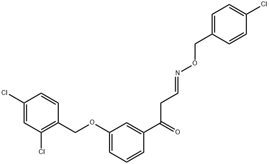 3-(3-[(2,4-DICHLOROBENZYL)OXY]PHENYL)-3-OXOPROPANAL O-(4-CHLOROBENZYL)OXIME Struktur