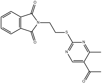 2-(2-[(5-ACETYL-4-METHYL-2-PYRIMIDINYL)SULFANYL]ETHYL)-1H-ISOINDOLE-1,3(2H)-DIONE Struktur