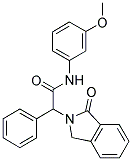 N-(3-METHOXYPHENYL)-2-(1-OXO-1,3-DIHYDRO-2H-ISOINDOL-2-YL)-2-PHENYLACETAMIDE Struktur