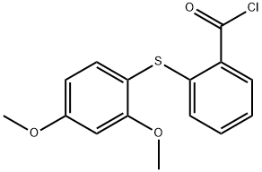 2-[(2,4-DIMETHOXYPHENYL)SULFANYL]BENZOYL CHLORIDE Struktur