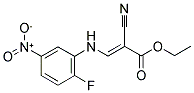 ETHYL (E)-2-CYANO-3-(2-FLUORO-5-NITROANILINO)PROP-2-ENOATE Struktur