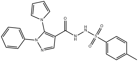 4-METHYL-N'-([1-PHENYL-5-(1H-PYRROL-1-YL)-1H-PYRAZOL-4-YL]CARBONYL)BENZENESULFONOHYDRAZIDE Struktur