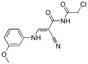 N-(CHLOROACETYL)-2-CYANO-3-(3-METHOXYANILINO)ACRYLAMIDE Struktur