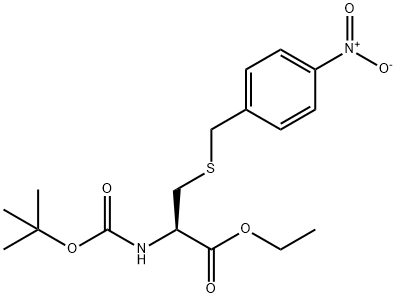 ETHYL 2-[(TERT-BUTOXYCARBONYL)AMINO]-3-[(4-NITROBENZYL)SULFANYL]PROPANOATE Struktur