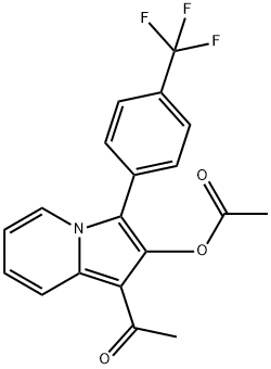 1-ACETYL-3-[4-(TRIFLUOROMETHYL)PHENYL]-2-INDOLIZINYL ACETATE Struktur