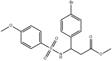 METHYL 3-(4-BROMOPHENYL)-3-([(4-METHOXYPHENYL)SULFONYL]AMINO)PROPANOATE Structure