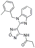 N-{4-[1-(2-METHYLBENZYL)-1H-BENZIMIDAZOL-2-YL]-1,2,5-OXADIAZOL-3-YL}PROPANAMIDE Struktur