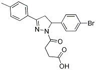 4-[5-(4-BROMOPHENYL)-3-(4-METHYLPHENYL)-4,5-DIHYDRO-1H-PYRAZOL-1-YL]-4-OXOBUTANOIC ACID Struktur