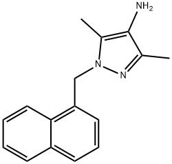 3,5-DIMETHYL-1-NAPHTHALEN-1-YLMETHYL-1H-PYRAZOL-4-YLAMINE Struktur