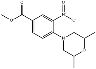 METHYL 4-(2,6-DIMETHYLMORPHOLINO)-3-NITROBENZENECARBOXYLATE Struktur