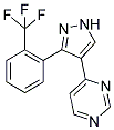 4-[3-(2-(TRIFLUOROMETHYL)PHENYL)-1H-PYRAZOL-4-YL]PYRIMIDINE Struktur