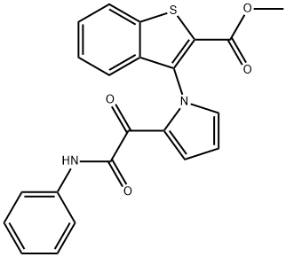 METHYL 3-[2-(2-ANILINO-2-OXOACETYL)-1H-PYRROL-1-YL]-1-BENZOTHIOPHENE-2-CARBOXYLATE Struktur