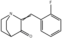 2-[(Z)-(2-FLUOROPHENYL)METHYLIDENE]-3-QUINUCLIDINONE Struktur