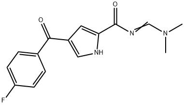 N-[(E)-(DIMETHYLAMINO)METHYLIDENE]-4-(4-FLUOROBENZOYL)-1H-PYRROLE-2-CARBOXAMIDE Struktur