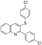 2-(4-CHLOROPHENYL)-3-[(4-CHLOROPHENYL)SULFANYL]QUINOLINE Struktur