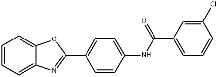 N-[4-(1,3-BENZOXAZOL-2-YL)PHENYL]-3-CHLOROBENZENECARBOXAMIDE Struktur