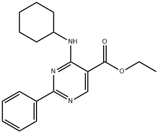 ETHYL 4-(CYCLOHEXYLAMINO)-2-PHENYL-5-PYRIMIDINECARBOXYLATE Struktur