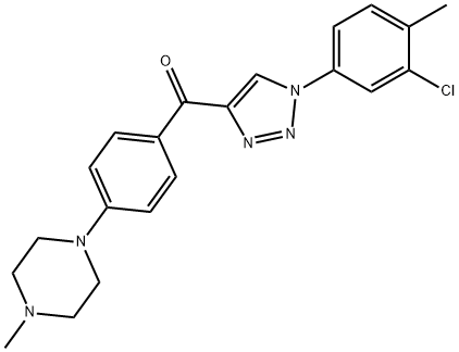 [1-(3-CHLORO-4-METHYLPHENYL)-1H-1,2,3-TRIAZOL-4-YL][4-(4-METHYLPIPERAZINO)PHENYL]METHANONE Struktur