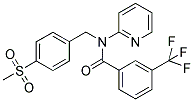 N-(4-(METHYLSULPHONYL)BENZYL)-N-(PYRIDIN-2-YL)-3-(TRIFLUOROMETHYL)BENZAMIDE Struktur