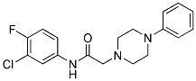 N-(3-CHLORO-4-FLUOROPHENYL)-2-(4-PHENYLPIPERAZINO)ACETAMIDE Struktur