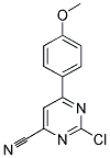 2-CHLORO-6-(4-METHOXYPHENYL)-4-PYRIMIDINECARBONITRILE Struktur