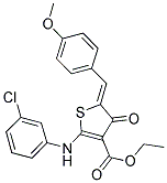 ETHYL (5Z)-2-[(3-CHLOROPHENYL)AMINO]-5-(4-METHOXYBENZYLIDENE)-4-OXO-4,5-DIHYDROTHIOPHENE-3-CARBOXYLATE Struktur