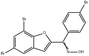 (4-BROMOPHENYL)(5,7-DIBROMO-1-BENZOFURAN-2-YL)METHANONE OXIME Struktur