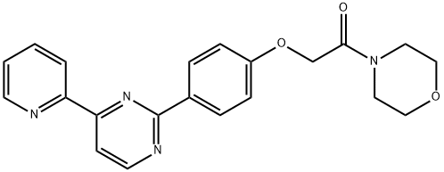 1-MORPHOLINO-2-(4-[4-(2-PYRIDINYL)-2-PYRIMIDINYL]PHENOXY)-1-ETHANONE Struktur