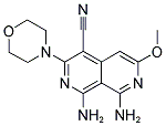 1,8-DIAMINO-6-METHOXY-3-MORPHOLIN-4-YL-2,7-NAPHTHYRIDINE-4-CARBONITRILE Struktur