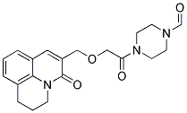 4-[2-((2,3-DIHYDRO-5-OXO-(1H,5H)-BENZO[IJ]QUINOLIZIN-6-YL)METHOXY)-1-OXOETHYL]PIPERAZINE-1-CARBOXALDEHYDE Struktur