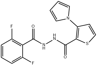 N'-(2,6-DIFLUOROBENZOYL)-3-(1H-PYRROL-1-YL)-2-THIOPHENECARBOHYDRAZIDE Struktur