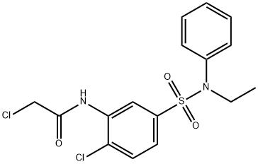 2-CHLORO-N-[2-CHLORO-5-(ETHYL-PHENYL-SULFAMOYL)-PHENYL]-ACETAMIDE Struktur