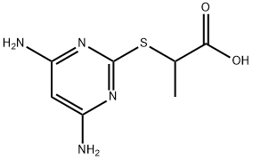 2-(4,6-DIAMINO-PYRIMIDIN-2-YLSULFANYL)-PROPIONIC ACID Struktur