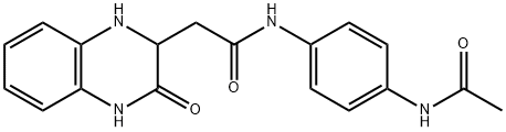 N-[4-(ACETYLAMINO)PHENYL]-2-(3-OXO-1,2,3,4-TETRAHYDROQUINOXALIN-2-YL)ACETAMIDE Struktur