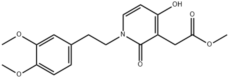 METHYL 2-[1-(3,4-DIMETHOXYPHENETHYL)-4-HYDROXY-2-OXO-1,2-DIHYDRO-3-PYRIDINYL]ACETATE Struktur