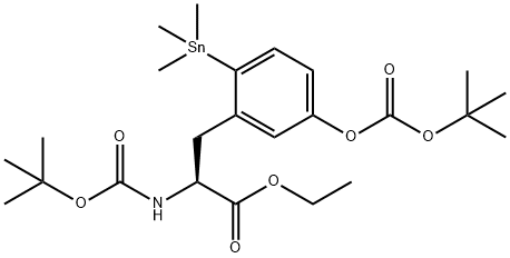 DIBOC-6-TRIMETHYLSTANNYL-L-PHENYLALANINE ETHYL ESTER Struktur