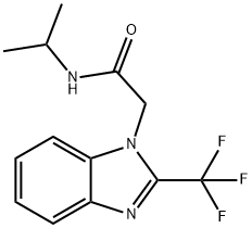 N-ISOPROPYL-2-[2-(TRIFLUOROMETHYL)-1H-1,3-BENZIMIDAZOL-1-YL]ACETAMIDE Struktur