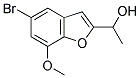 1-(5-BROMO-7-METHOXY-1-BENZOFURAN-2-YL)-1-ETHANOL Struktur