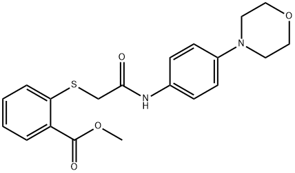 METHYL 2-([2-(4-MORPHOLINOANILINO)-2-OXOETHYL]SULFANYL)BENZENECARBOXYLATE Struktur