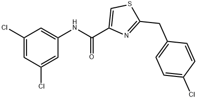 2-(4-CHLOROBENZYL)-N-(3,5-DICHLOROPHENYL)-1,3-THIAZOLE-4-CARBOXAMIDE Struktur