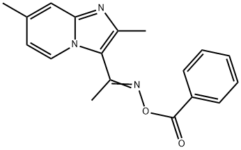 3-[(BENZOYLOXY)ETHANIMIDOYL]-2,7-DIMETHYLIMIDAZO[1,2-A]PYRIDINE Struktur