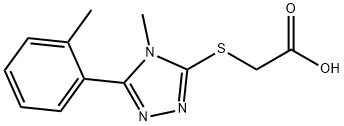 ([4-METHYL-5-(2-METHYLPHENYL)-4H-1,2,4-TRIAZOL-3-YL]SULFANYL)ACETIC ACID Struktur