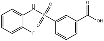 3-(2-FLUORO-PHENYLSULFAMOYL)-BENZOIC ACID Struktur