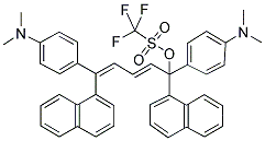 1,5-BIS-(4-DIMETHYLAMINOPHENYL)-1,5-DI(1-NAPHTHYL)-2,4-PENTADIEN-1-OL TRIFLATE Struktur