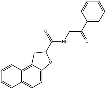 N-(2-OXO-2-PHENYLETHYL)-1,2-DIHYDRONAPHTHO[2,1-B]FURAN-2-CARBOXAMIDE Struktur