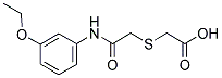 [(3-ETHOXY-PHENYLCARBAMOYL)-METHYLSULFANYL]-ACETIC ACID Struktur