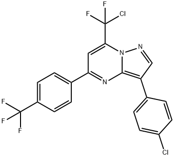 7-[CHLORO(DIFLUORO)METHYL]-3-(4-CHLOROPHENYL)-5-[4-(TRIFLUOROMETHYL)PHENYL]PYRAZOLO[1,5-A]PYRIMIDINE Struktur