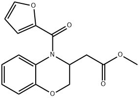 METHYL 2-[4-(2-FURYLCARBONYL)-3,4-DIHYDRO-2H-1,4-BENZOXAZIN-3-YL]ACETATE Struktur