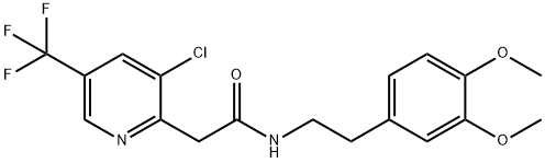 2-[3-CHLORO-5-(TRIFLUOROMETHYL)-2-PYRIDINYL]-N-(3,4-DIMETHOXYPHENETHYL)ACETAMIDE Struktur